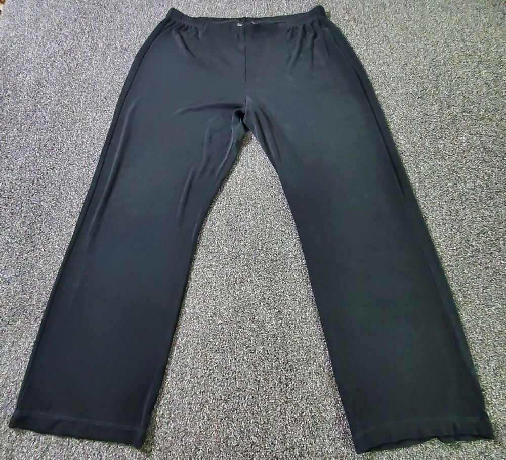 Chico's Travelers Pull On Pants Women's 3 (16-18) Black Slinky Elastic Stretch